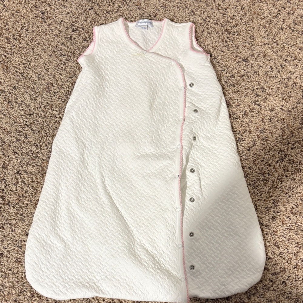 Cozy White and Pink sleep sack